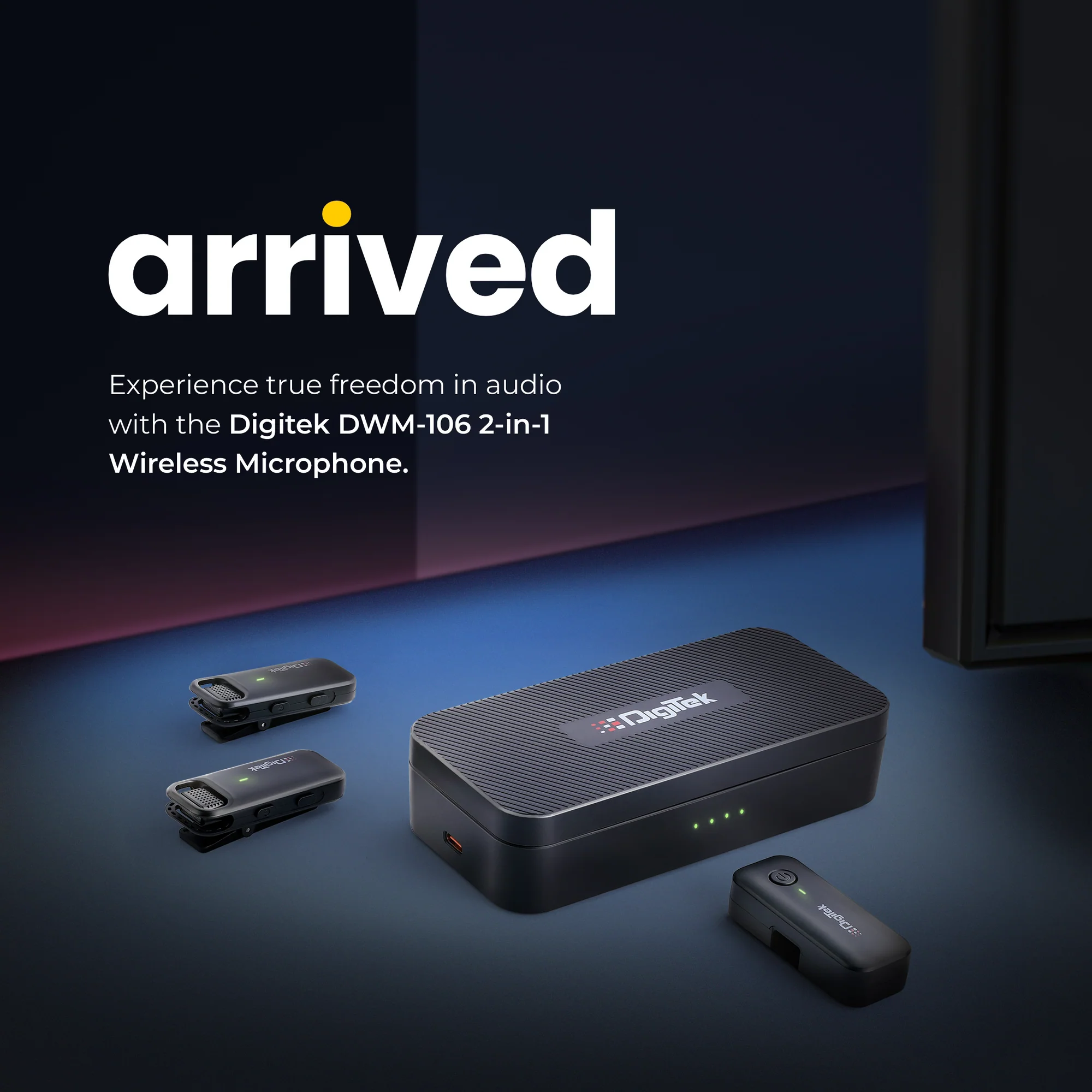 Digitek DWM-106) 2-in-1 Wireless Microphone System - Image 3