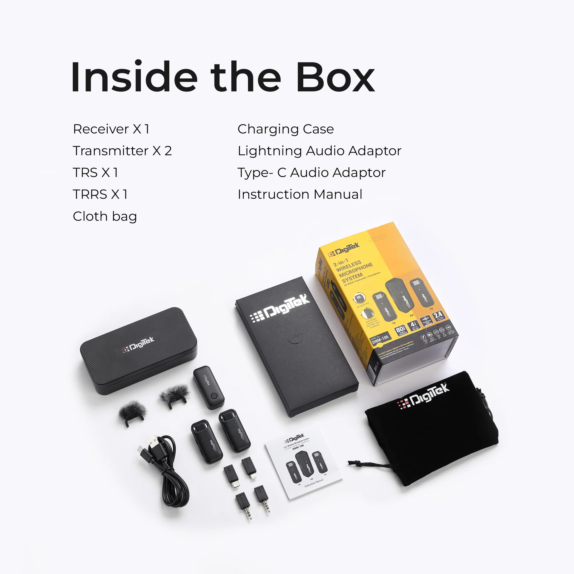 Digitek DWM-106) 2-in-1 Wireless Microphone System - Image 12