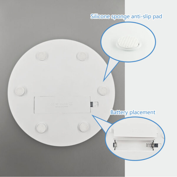 3 in 1 Turntable 360 Degree Rotating Turntable with Remote Control - WHITE - USB C - Image 4