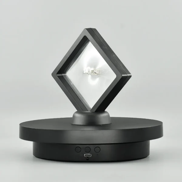 3 in 1 Turntable 360 Degree Rotating Turntable with Remote Control - BLACK - USB C (Copy) - Image 3