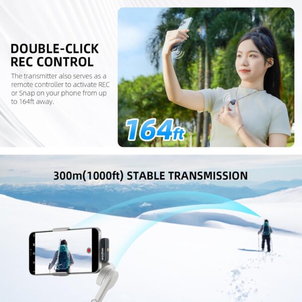 GODOX Cube SC kit2 Wireless Lavalier Microphone - Image 4