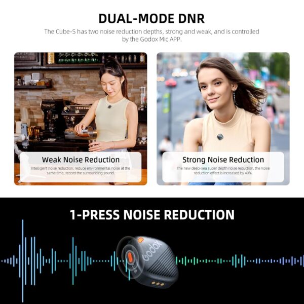 GODOX Cube SC kit2 Wireless Lavalier Microphone - Image 6